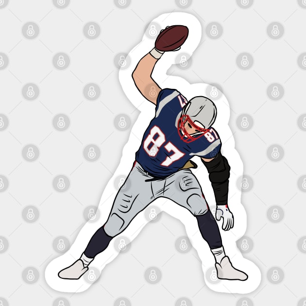 Rob Gronkowski Spike Sticker by rattraptees